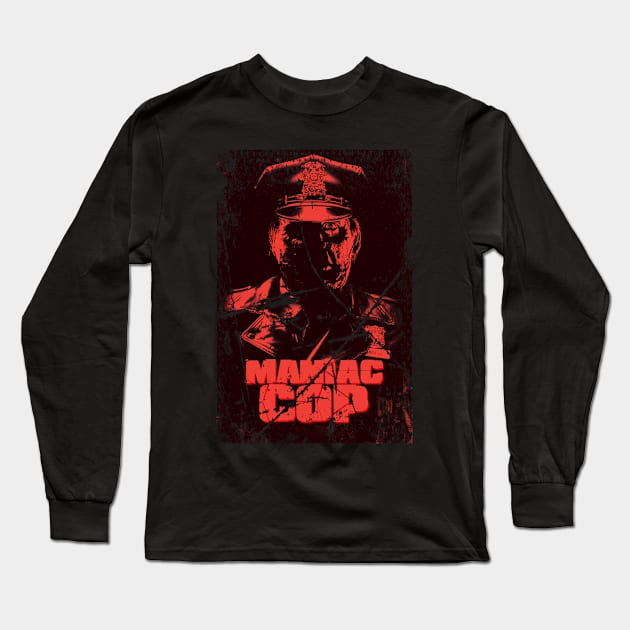 In The Shadows Of Horror The Maniac Cop Iconic Shirt Long Sleeve T-Shirt by alex77alves